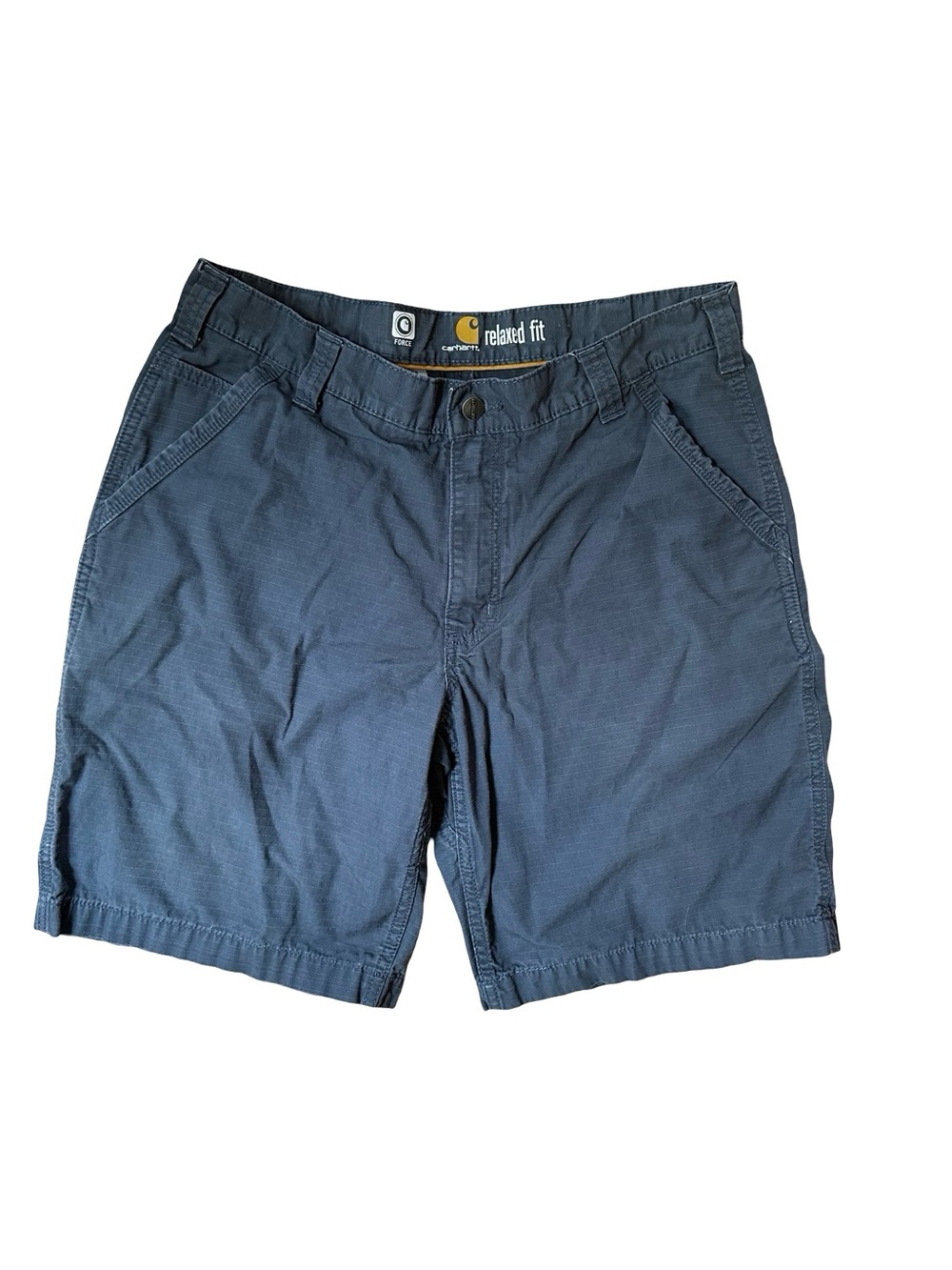 Carhartt Rugged Flex Relaxed-Fit Canvas Utility Shorts Gray Sz 36